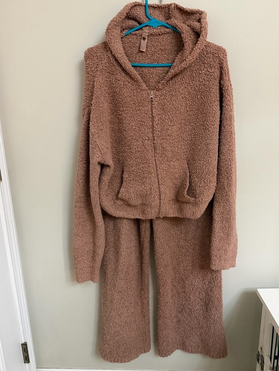 SKIMS Teddy Full Zip Hoodie with matching pants size L/XL
